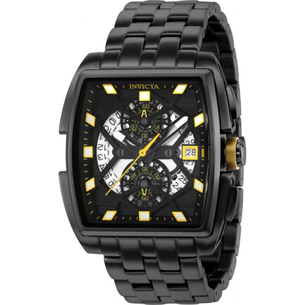 Invicta Men's Chronograph Watch - Speedway Black Stainless Steel Bracelet | 35447 ,