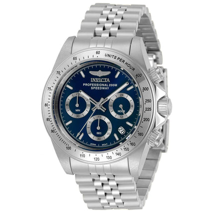 Invicta Men's Chronograph Watch - Speedway Blue and Silver Dial Bracelet | 30990 ,