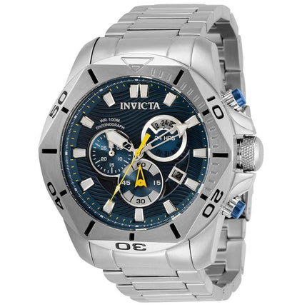 Invicta Men's Chronograph Watch - Speedway Blue and Silver Dial Bracelet | 32269 ,