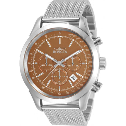 Invicta Men's Chronograph Watch - Speedway Brown Dial Mesh Bracelet | 31294 ,