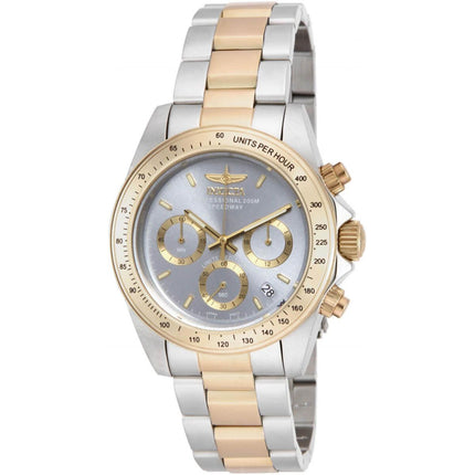Invicta Men's Chronograph Watch - Speedway Charcoal Dial Two Tone Case | ILE9212A ,