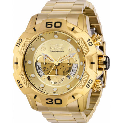 Invicta Men's Chronograph Watch - Speedway Chrono Yellow Gold Steel Bracelet | 36687 ,