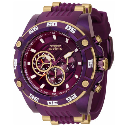 Invicta Men's Chronograph Watch - Speedway Dark Purple and Yellow Gold Steel | 40675 ,