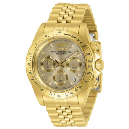 Invicta Men's Chronograph Watch - Speedway Gold Tone Dial Steel Bracelet | 30997 ,