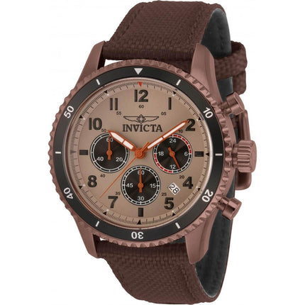 Invicta Men's Chronograph Watch - Speedway Latam Quartz Brown Dial Nylon Strap | 35117 ,
