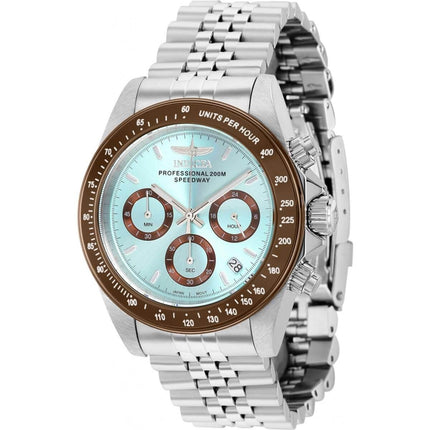 Invicta Men's Chronograph Watch - Speedway Light Blue Dial Steel Bracelet | 36733 ,
