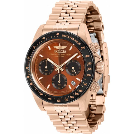 Invicta Men's Chronograph Watch - Speedway Quartz Black and Brown Dial Steel | 36736 ,