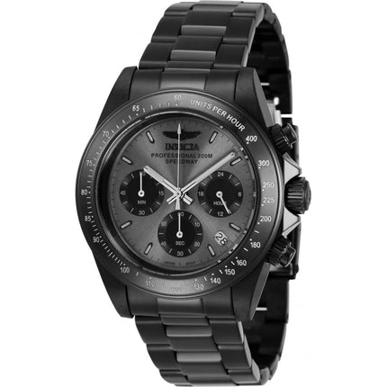 Invicta Men's Chronograph Watch - Speedway Quartz Black Dial Stainless Steel | 36741 ,