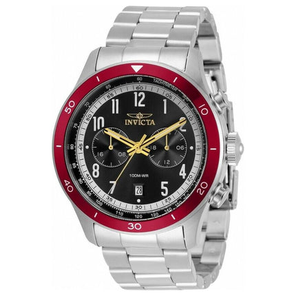 Invicta Men's Chronograph Watch - Speedway Quartz Silver Steel Bracelet | 33963 ,