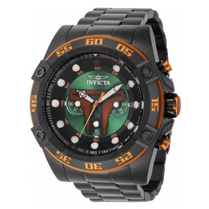 Invicta Men's Chronograph Watch - Star Wars Boba Fett Black Steel Bracelet | 40093 ,