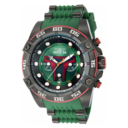 Invicta Men's Chronograph Watch - Star Wars Boba Fett Green and Black Strap | 40092 ,
