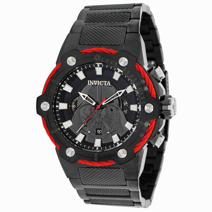 Invicta Men's Chronograph Watch - Star Wars Darth Vader Black Dial Bracelet | 41169 ,