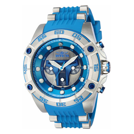 Invicta Men's Chronograph Watch - Star Wars Jango Fett Blue and Silver Strap | 40094 ,