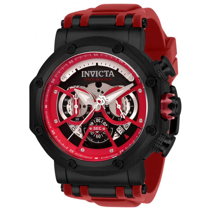 Invicta Men's Chronograph Watch - Subaqua Black Case Red Rubber Strap | 32192 ,