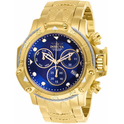 Invicta Men's Chronograph Watch - Subaqua Blue Dial Yellow Gold Bracelet | 26726 ,
