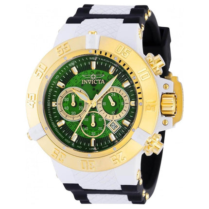 Invicta Men's Chronograph Watch - Subaqua Green Dial Black and White Strap | 39002 ,