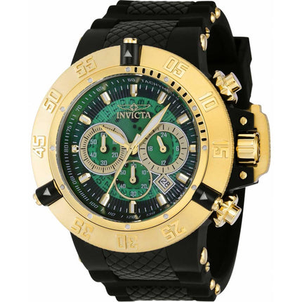Invicta Men's Chronograph Watch - Subaqua Noma III Green and Gold Dial Strap | 38999 ,