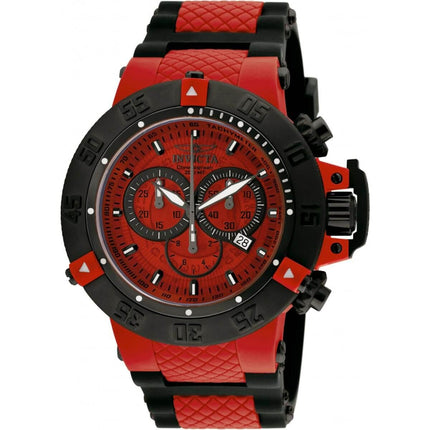 Invicta Men's Chronograph Watch - Subaqua Noma III Red Dial Strap | 0938 ,