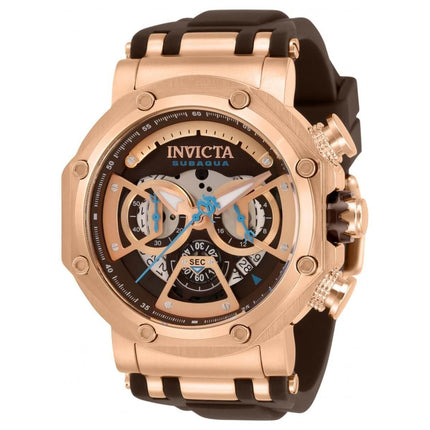 Invicta Men's Chronograph Watch - Subaqua Rose Gold Case Brown Dial Strap | 32191 ,