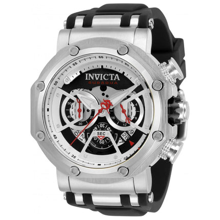Invicta Men's Chronograph Watch - Subaqua Silver Tone Case Black Dial Strap | 32188 ,