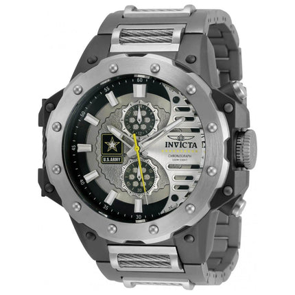Invicta Men's Chronograph Watch - U.S. Army Quartz Gunmetal Titanium Bracelet | 32986 ,