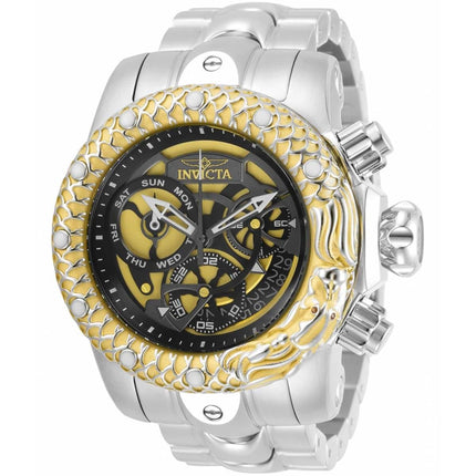 Invicta Men's Chronograph Watch - Venom Black and Gold Tone Dial Bracelet | 31499 ,