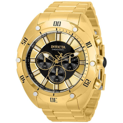 Invicta Men's Chronograph Watch - Venom Black and Gold Tone Dial Bracelet | 33744 ,