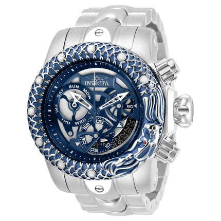 Invicta Men's Chronograph Watch - Venom Blue and Silver Tone Dial Bracelet | 31501 ,