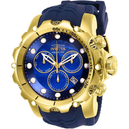 Invicta Men's Chronograph Watch - Venom Blue Dial Rubber Strap | 26245 ,