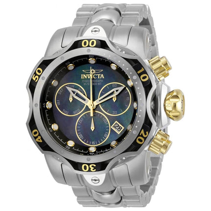 Invicta Men's Chronograph Watch - Venom MOP Dial Silver Steel Bracelet | 29640 ,