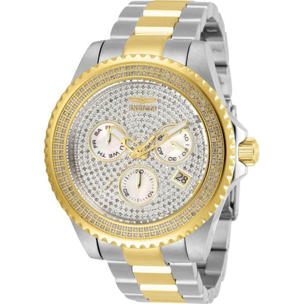 Invicta Men's Diamond Watch - Pro Diver MOP Dial Two Tone Bracelet | 30331 ,