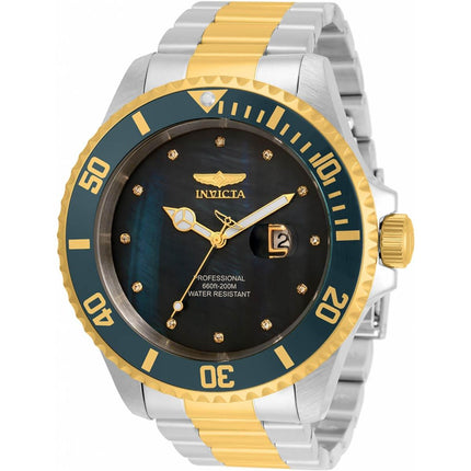 Invicta Men's Diamond Watch - Pro Diver Quartz MOP Dial Two Tone Bracelet | 34151 ,