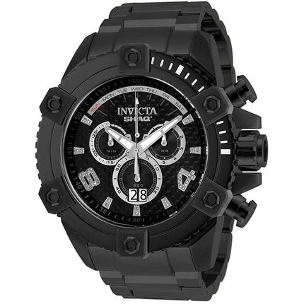 Invicta Men's Diamond Watch - Shaq Chronograph Carbon Fiber Black Dial | 33728 ,