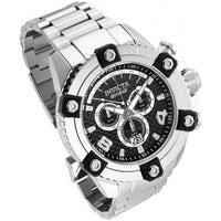 Invicta Men's Diamond Watch - Shaq Quartz Black Dial Silver Tone Bracelet | 33725 ,