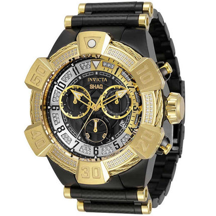Invicta Men's Diamond Watch - Shaq Two Tone Black and Yellow Gold Bracelet | 33666 ,