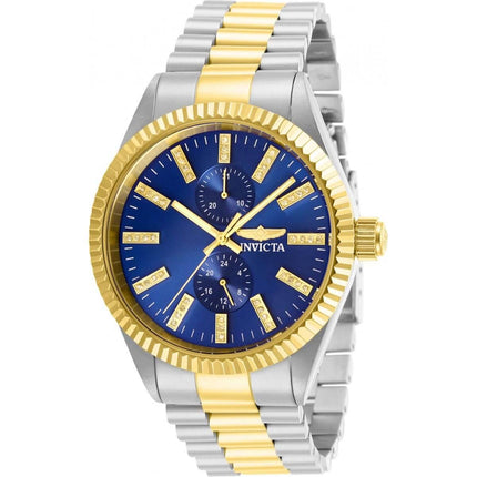 Invicta Men's Diamond Watch - Specialty Blue Dial Two Tone Bracelet | 29868 ,
