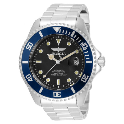 Invicta Men's Dive Watch - Pro Diver Automatic Black Dial Blue Bezel Bracelet | 35853 ,