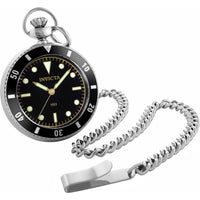 Invicta Men's Japanese Quartz Pocket Watch - Vintage Rotating Bezel Black Dial | 34400 ,