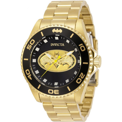 Invicta Men's Japanese Quartz Watch - DC Comics Batman Yellow Gold Bracelet | 32381 ,