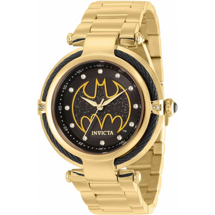 Invicta Men's Japanese Quartz Watch - DC Comics Batman Yellow Gold Bracelet | 36955 ,