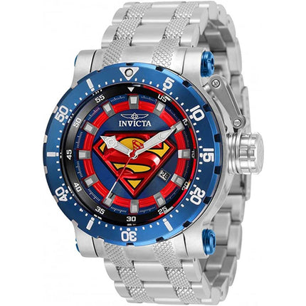 Invicta Men's Japanese Quartz Watch - DC Comics Superman Silver Steel Bracelet | 32495 ,
