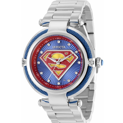 Invicta Men's Japanese Quartz Watch - DC Comics Superman Silver Steel Bracelet | 36954 ,