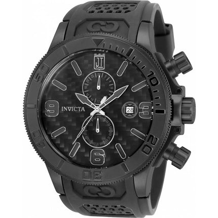 Invicta Men's Japanese Quartz Watch - Jason Taylor Chrono Black Dial Strap | 33979 ,