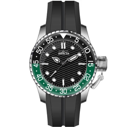 Invicta Men's Japanese Quartz Watch - Pro Diver Black Carbon Fiber Dial Strap | 35659 ,