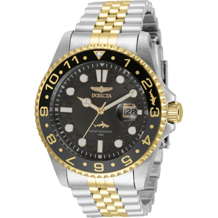 Invicta Men's Japanese Quartz Watch - Pro Diver Black Dial Two Tone Bracelet | 35131 ,
