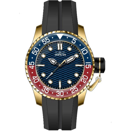 Invicta Men's Japanese Quartz Watch - Pro Diver Blue Carbon Fiber Dial Strap | 35660 ,