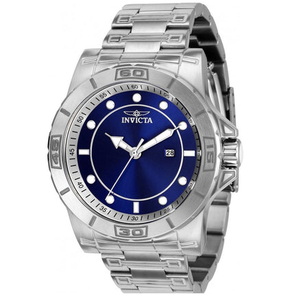 Invicta Men's Japanese Quartz Watch - Pro Diver Blue Dial Silver Bracelet | 35430 ,