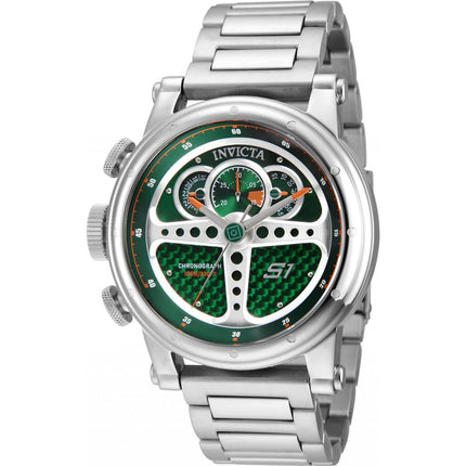 Invicta Men's Lefty Watch - S1 Rally Green Dial Stainless Steel Bracelet | 30577 ,