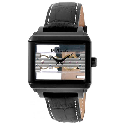 Invicta Men's Mechanical Watch - Objet D Art Skeleton Dial Black Strap | 32173 ,