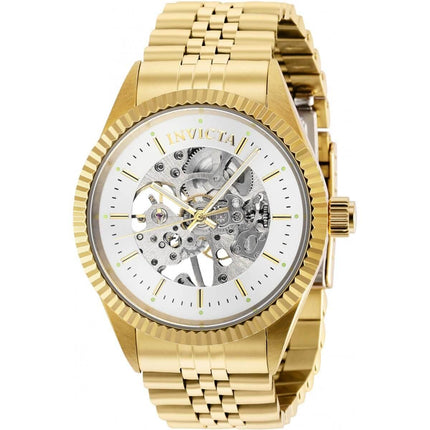 Invicta Men's Mechanical Watch - Specialty Skeleton Dial YG Steel Bracelet | 36441 ,